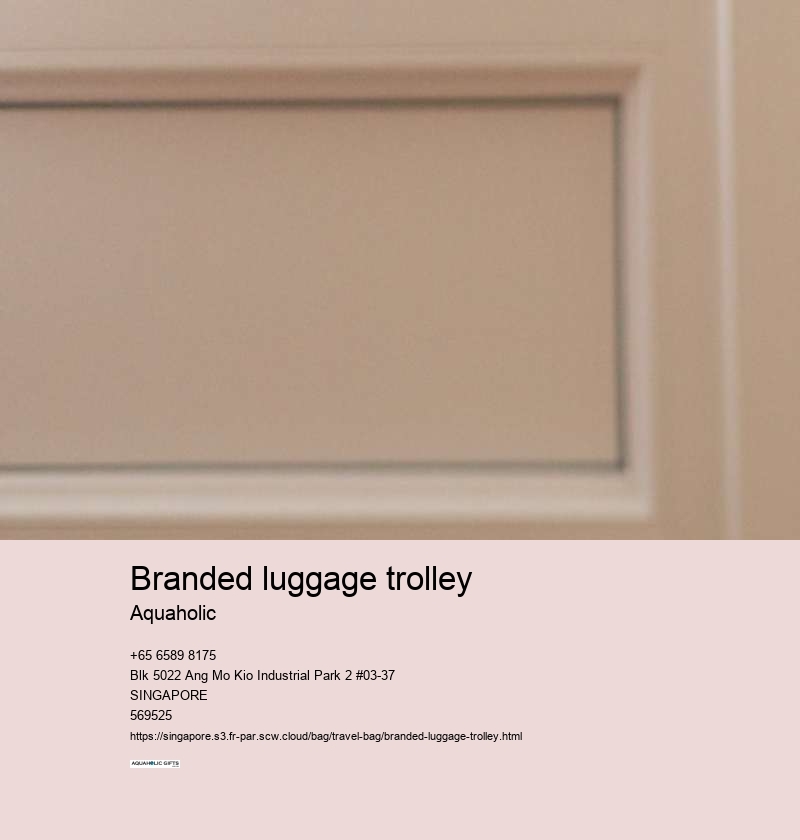 branded luggage trolley