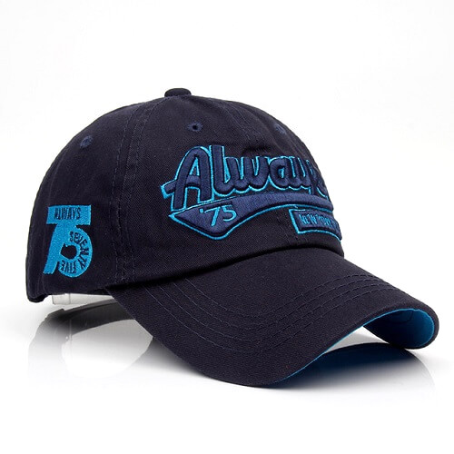 baseball cap with company logo